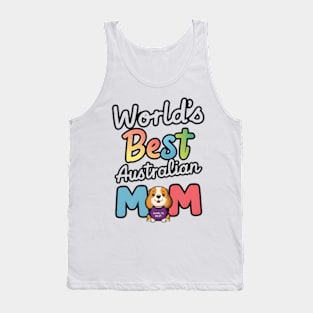 Mini Australian Shepherd Gifts World's Best Aussie Mom Tank Top